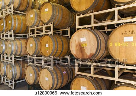 Wine Casks in rows and stacks View Large Photo Image Stock Photograph - Wine Casks in rows and stacks. Fotosearch