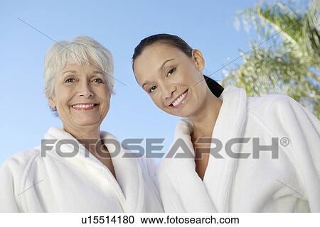 Woman in bathrobes at spa head and shoulders View Large Photo Image Stock Image - Woman in bathrobes at spa head and shoulders. Fotosearch