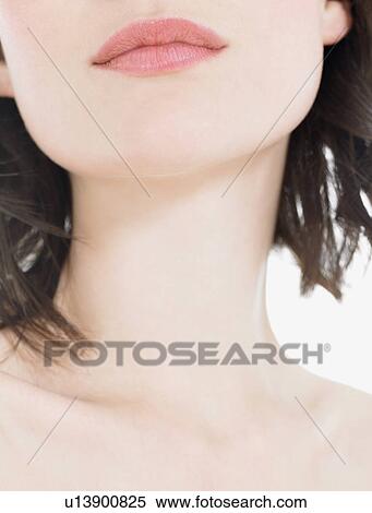 Young Woman Wearing Pink Lipstick close up of neck View Large Photo Image Stock Photography - Young Woman Wearing Pink Lipstick close up of neck. Fotosearch