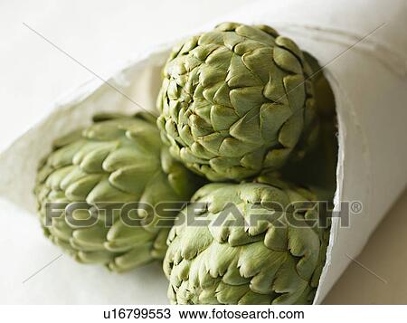 Stock Image - Artichokes in Package close-up. Fotosearch