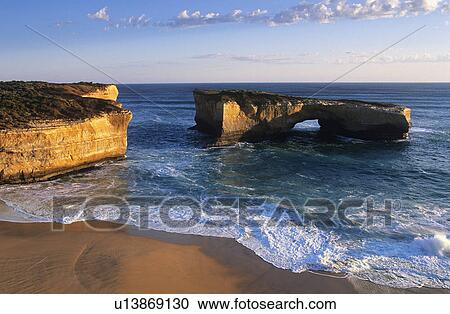Stock Image - Australia Victoria Great Ocean Road London bridge. Fotosearch