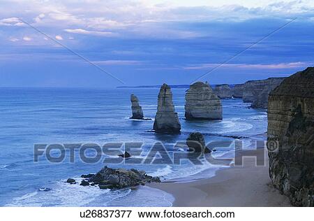 Stock Photo - Australia Victoria Great Ocean Road Twelve Apostles. Fotosearch