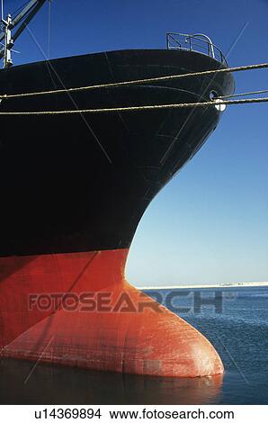 Bulbous bow of stationary ship View Large Photo Image Picture - Bulbous bow of stationary ship. Fotosearch