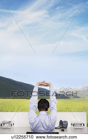Businessman Working Outdoors View Large Photo Image Stock Image - Businessman Working Outdoors. Fotosearch
