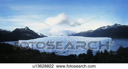 Stock Image - Glacier in Lake. Fotosearch