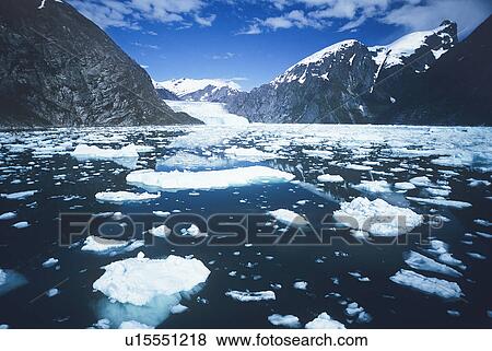 Stock Photo - Ice Floating on Water in Bay. Fotosearch