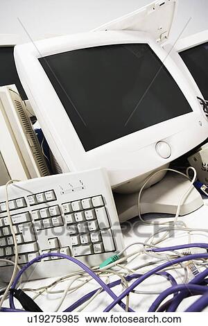 Pile of computer hardware equipment close-up View Large Photo Image Stock Photography - Pile of computer hardware equipment close-up. Fotosearch