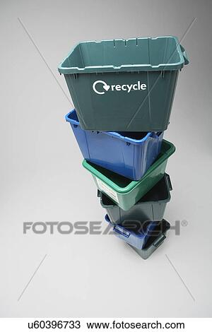 Pile of empty recycling containers elevated view View Large Photo Image Stock Image - Pile of empty recycling containers elevated view. Fotosearch