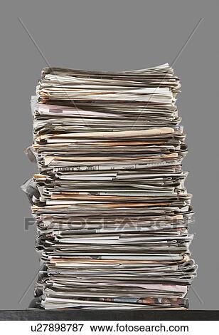 Stock Photo - Pile of waste paper. Fotosearch