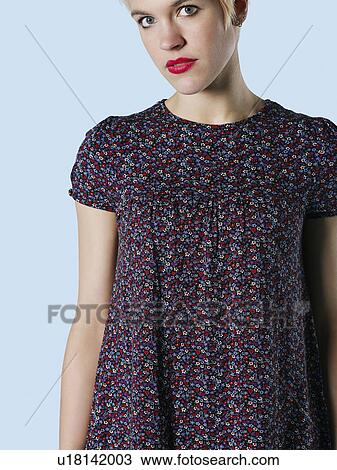 Stock Image - Portrait of young woman. Fotosearch