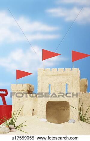 Sand castle on beach View Large Photo Image Stock Photography - Sand castle on beach. Fotosearch