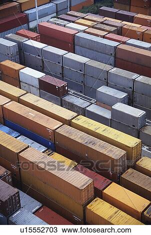 Scores of Cargo Containers sitting on lot View Large Photo Image Stock Image - Scores of Cargo Containers sitting on lot. Fotosearch