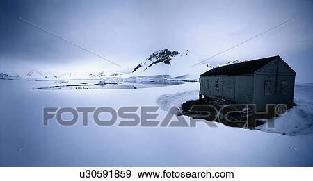 Stock Photo - Shack in Winter Landscape. Fotosearch