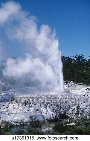 Spouting geyser View Large Photo Image Stock Photography - Spouting geyser. Fotosearch