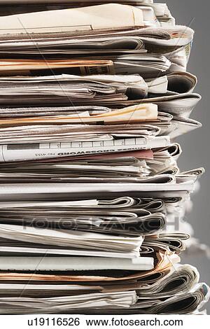 Stack of Newspapers For Recycling View Large Photo Image Stock Photograph - Stack of Newspapers For Recycling. Fotosearch