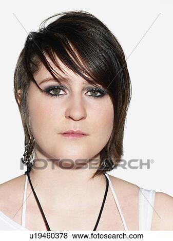Stock Photo - Teenage girl (16-17) close-up. Fotosearch