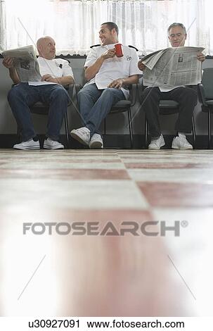 Three barbers waiting for customers in barber shop View Large Photo Image Stock Image - Three barbers waiting for customers in barber shop. Fotosearch