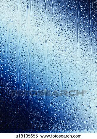 Water drops running down blue Glass View Large Photo Image Stock Photography - Water drops running down blue Glass. Fotosearch