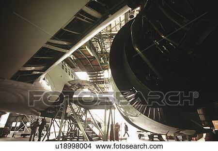 Aircraft engine in hanger View Large Photo Image Picture - Aircraft engine in hanger. Fotosearch