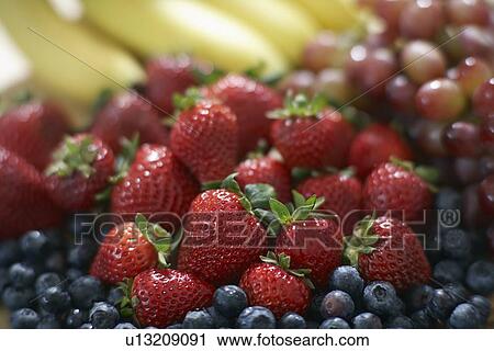 Blackberries strawberries grapes and bananas close-up selective focus View Large Photo Image Stock Image - Blackberries strawberries grapes and bananas close-up selective focus. Fotosearch
