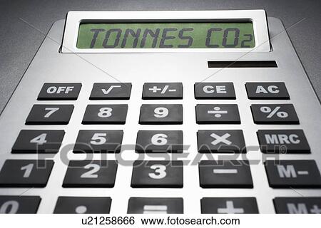Calculator informing about carbon dioxide concentration View Large Photo Image Stock Photograph - Calculator informing about carbon dioxide concentration. Fotosearch