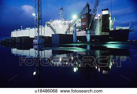Car-carrying ship in dock Melbourne Australia View Large Photo Image Stock Photo - Car-carrying ship in dock Melbourne Australia. Fotosearch