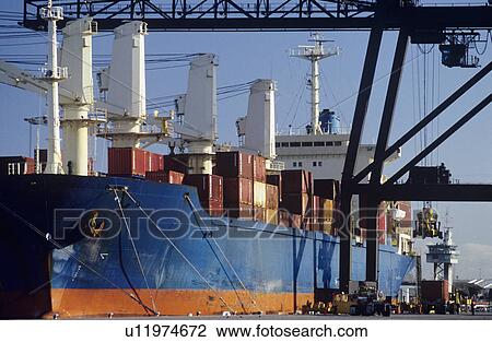 Container ship in dock Melbourne Australia View Large Photo Image Stock Image - Container ship in dock Melbourne Australia. Fotosearch