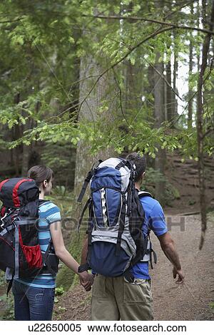 Couple holding hands walking in forest View Large Photo Image Stock Photography - Couple holding hands walking in forest. Fotosearch
