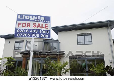 For sale sign outside house View Large Photo Image Stock Image - For sale sign outside house. Fotosearch