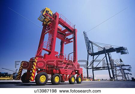 Stock Photo - Industrial equipment at freight terminal. Fotosearch