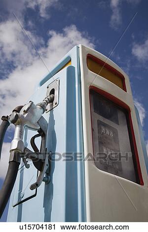 Stock Image - Petrol pump close-up. Fotosearch