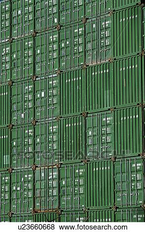 Shipping containers in storage yard View Large Photo Image Stock Photo - Shipping containers in storage yard. Fotosearch