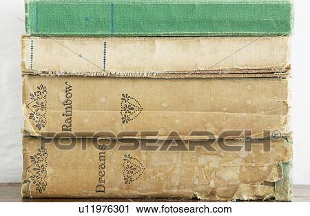 Stock Image - Stack of old books. Fotosearch