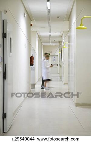 Two scientists walking in hallway View Large Photo Image Picture - Two scientists walking in hallway. Fotosearch