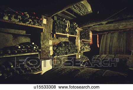 Stock Photo - Underground wine cellar. Fotosearch