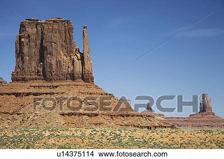 Picture - USA Arizona Mitten Butte at Monument Valley. Fotosearch