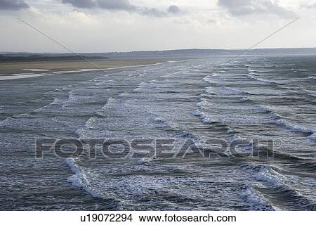 Waves on beach elevated view View Large Photo Image Picture - Waves on beach elevated view. Fotosearch
