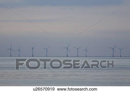 Wind farm in ocean View Large Photo Image Stock Photo - Wind farm in ocean. Fotosearch