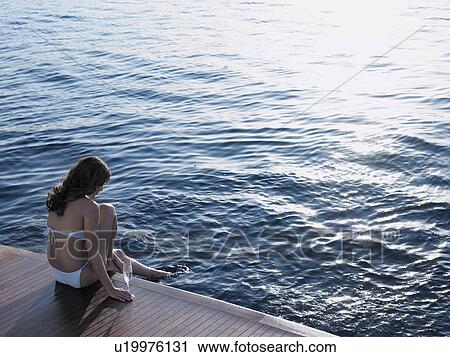 Woman Dipping Foot in Water View Large Photo Image Stock Image - Woman Dipping Foot in Water. Fotosearch