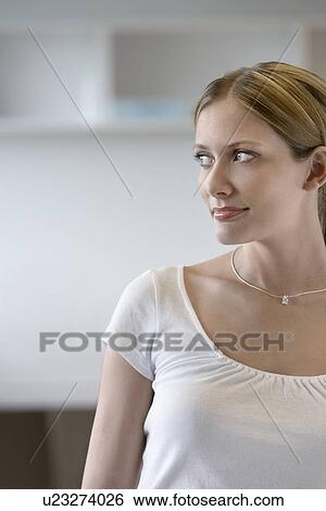 Woman looking away portrait View Large Photo Image Stock Photograph - Woman looking away portrait. Fotosearch
