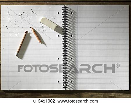 Blank Pad of Paper Eraser and Broken Pencil View Large Photo Image Stock Image - Blank Pad of Paper Eraser and Broken Pencil. Fotosearch