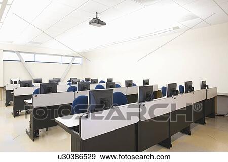 Stock Photo - Computer seminar room. Fotosearch