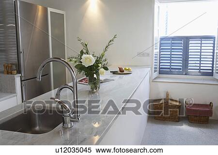 Stock Photography - Cyprus kitchen of restored Mediterranean town house. Fotosearch