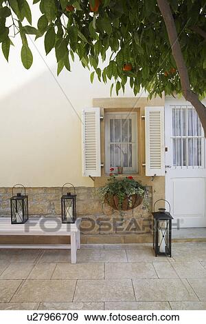 Cyprus terrace of colonial style house View Large Photo Image Stock Photo - Cyprus terrace of colonial style house. Fotosearch