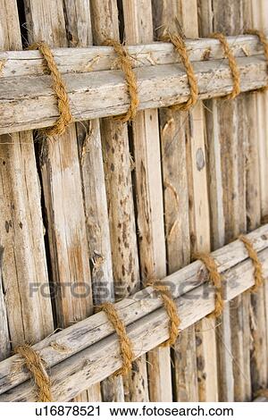 Stock Image - Dubai UAE thatch display at Heritage Village Bur Dubai. Fotosearch