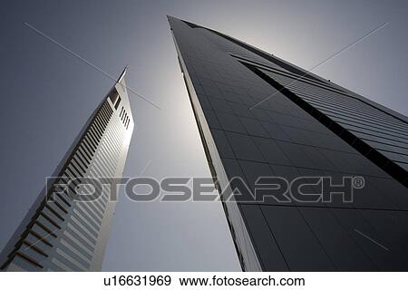 Dubai UAE View of Emirates Towers on Sheikh Zayed Road in Dubai View Large Photo Image Stock Photo - Dubai UAE View of Emirates Towers on Sheikh Zayed Road in Dubai. Fotosearch