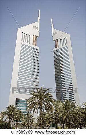 Dubai UAE View of Emirates Towers on Sheikh Zayed Road in Dubai View Large Photo Image Stock Photo - Dubai UAE View of Emirates Towers on Sheikh Zayed Road in Dubai. Fotosearch