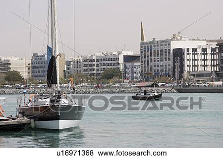 Dubai UAE waterfront along Dubai Creek Sheikh Saeed al-Maktoum House View Large Photo Image Stock Photo - Dubai UAE waterfront along Dubai Creek Sheikh Saeed al-Maktoum House. Fotosearch