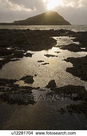 Elevated view of a seashore at sunset View Large Photo Image Picture - Elevated view of a seashore at sunset. Fotosearch