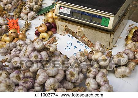 Picture - Food at market stall. Fotosearch